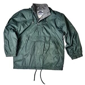 Vintage Forrestel USA Nylon Anorak Jacket Sz S 90s Fleece Line Bomber Pullover